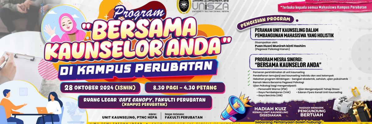 PROGRAM BERSAMA KAUNSELOR ANDA DI KAMPUS PERUBATAN