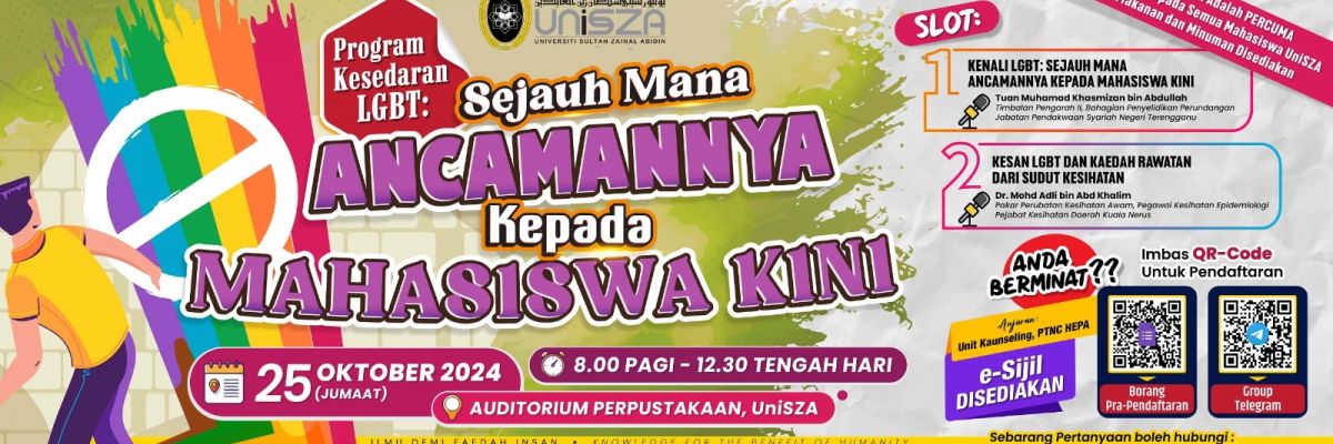 PROGRAM KESEDARAN LGBT : SEJAUH MANA ANCAMANNYA KEPADA MAHASISWA KINI