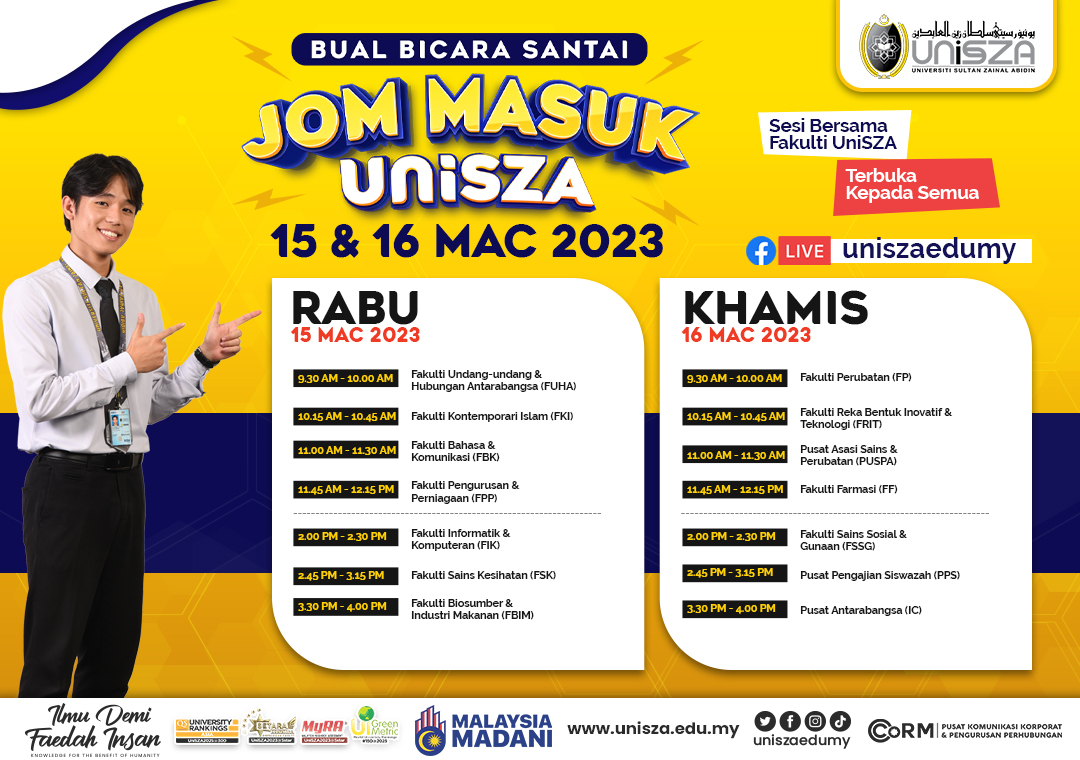 Poster Hebahan Web - Jom Masuk UniSZA 2023